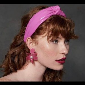 Lele Sadoughi *RARE* Pink Taffy Faux Leather Knotted Headband